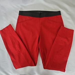Theory Red Structured Leggings